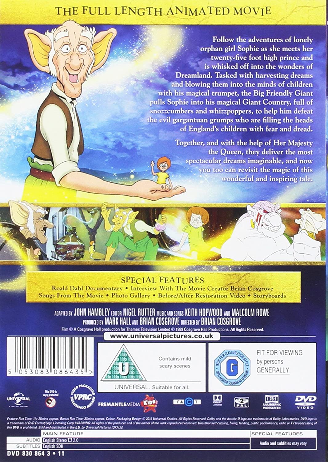 Roald Dahl's The BFG: Big Friendly Giant [2016] - Family/Fantasy [DVD]