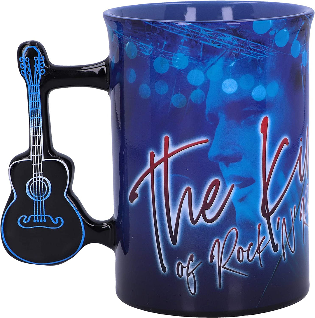 Nemesis Now Elvis The King of Rock and Roll Blue Mug, 16oz, 1 Count (Pack of 1)