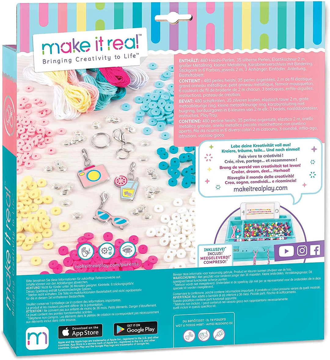 Make It Real 1704 Heishi Beads mit Aufbewahrungskoffer Arts and Crafts Set