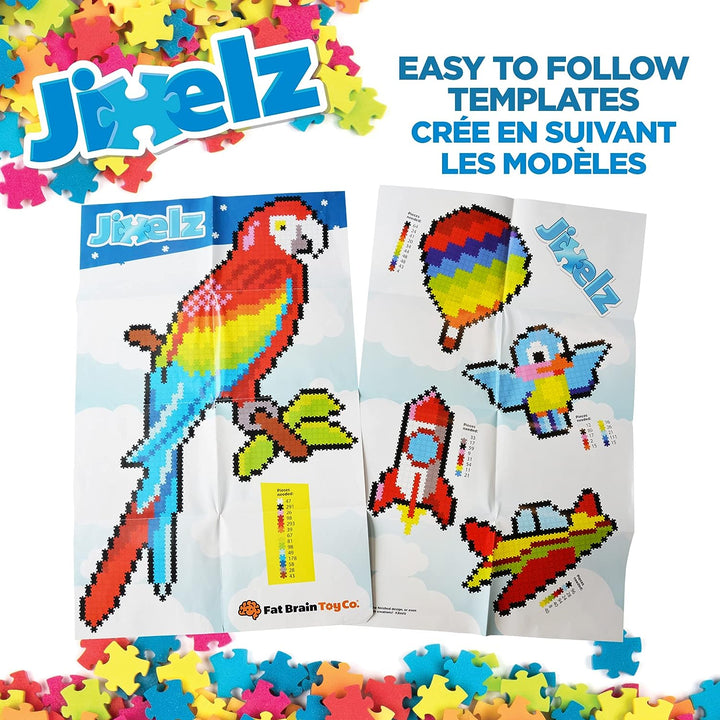 Jixelz 1500 Piece Set Up in the Air Pixelated Puzzle Art For Children, Suitable For Boys & Girls