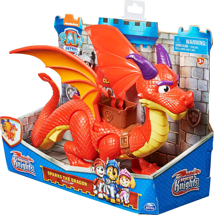 PAW PATROL 6062105, Rescue Knights Sparks the Dragon with Super Wings and Pup Cl