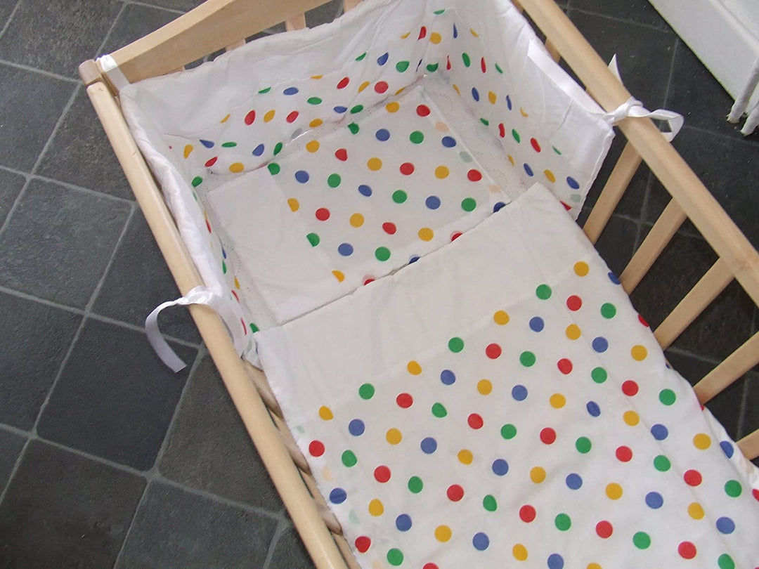 Wunderschönes, handgefertigtes, mehrfarbig geflecktes Bettwäsche-Set für Kinderbetten