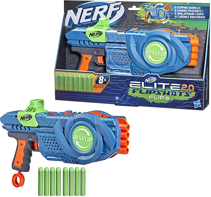 Nerf Elite 2.0 Flipshots Flip-8 Blaster, 8 Dart Barrels Flip to Double Your Blas