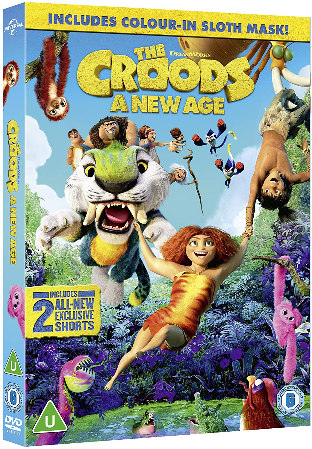 The Croods: A New Age (Includes Colour-In Sloth Mask) [2021] - Adventure [DVD]