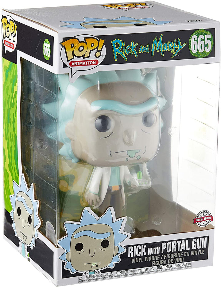 Rick und Morty Rick (mit Portal Gun) 10" Exclusive Funko 47379 Pop! Vinyl #665