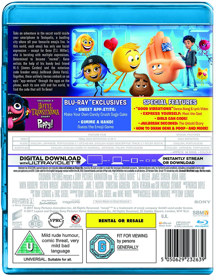 Le film Emoji [Blu-ray] [2017] [Région gratuite]