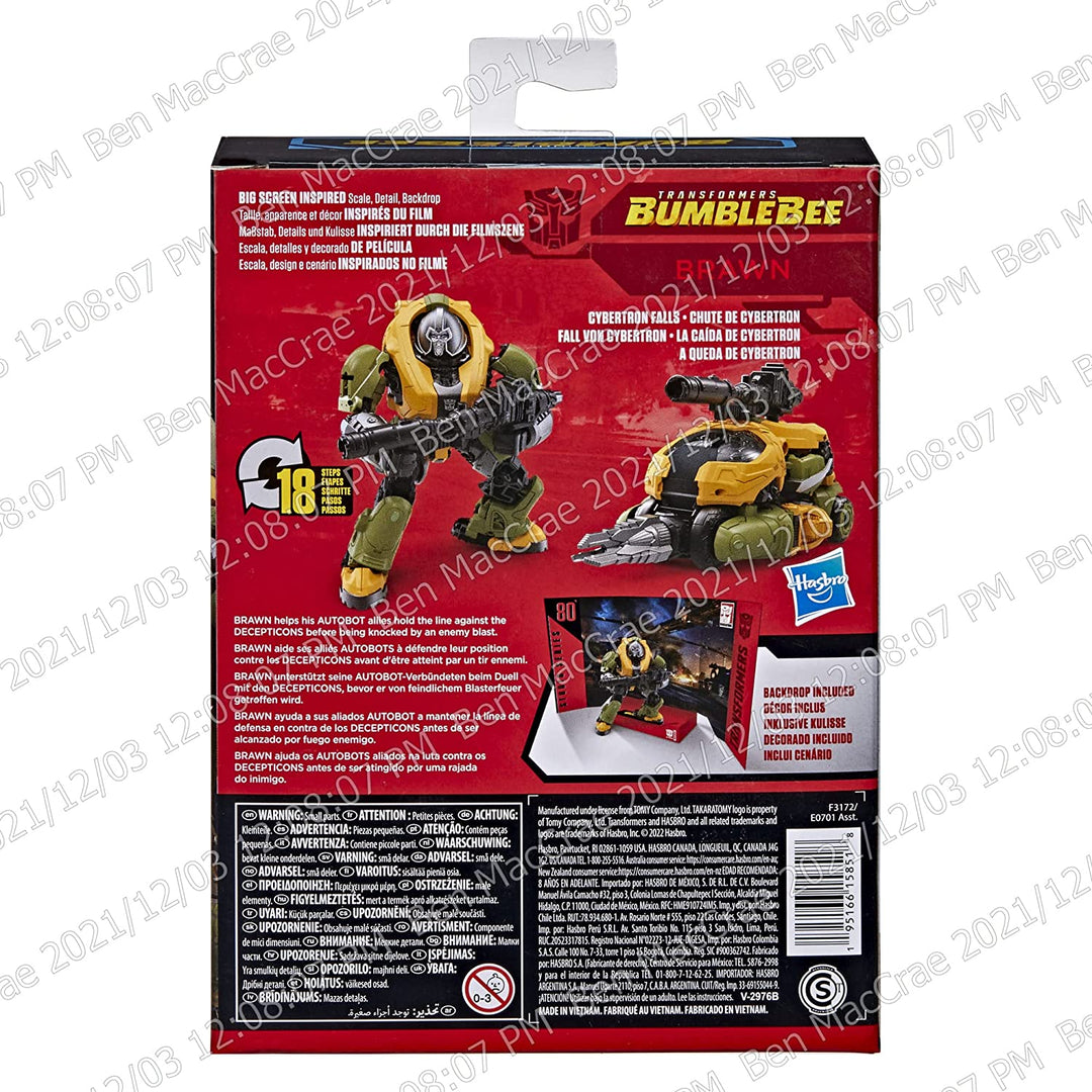 TRANSFORMERS Toys Studio Series 80 Deluxe Class Transformers: Bumblebee Brawn Ac