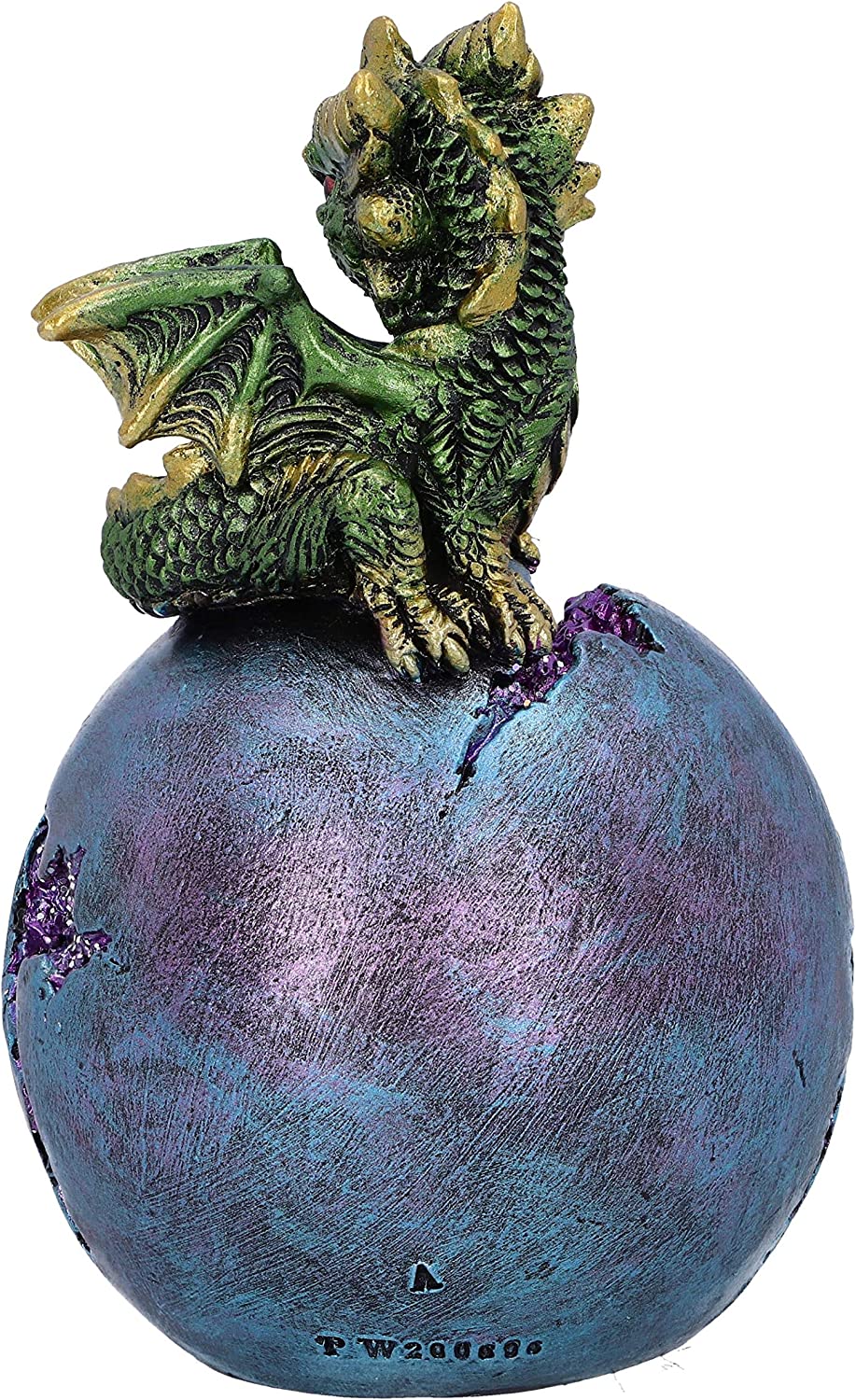 Geode Guard Green Dragon Sphere Crystal Figurine