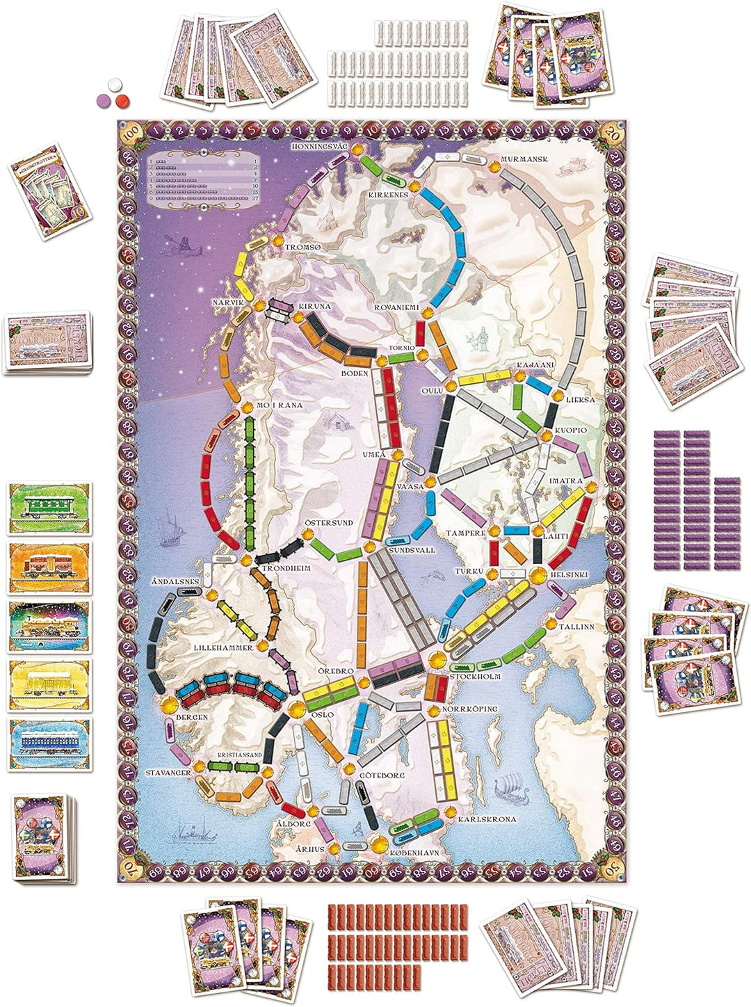 Days of Wonder | Ticket to Ride Nordic Countries Board Game | Ages 8+ | For 2 to 3 players | Average Playtime 30-60 Minutes