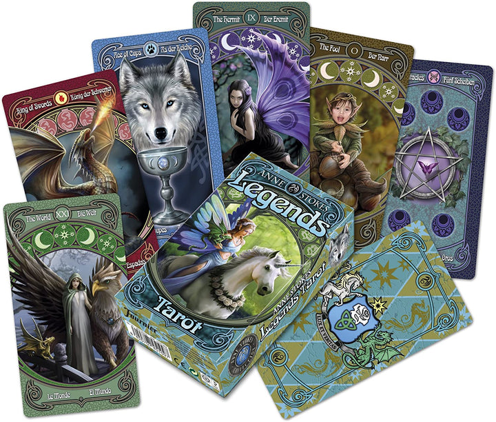 Fournier Anne Stokes Legends Tarotkarten 12 cm blau