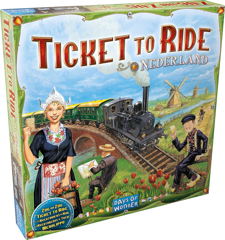 Days of Wonder | Ticket to Ride Nederland Board Game EXPANSION | Board Game for Adults and Family | Train Game | Ages 8+ | For 2 to 5 players | Average Playtime 30-60 Minutes