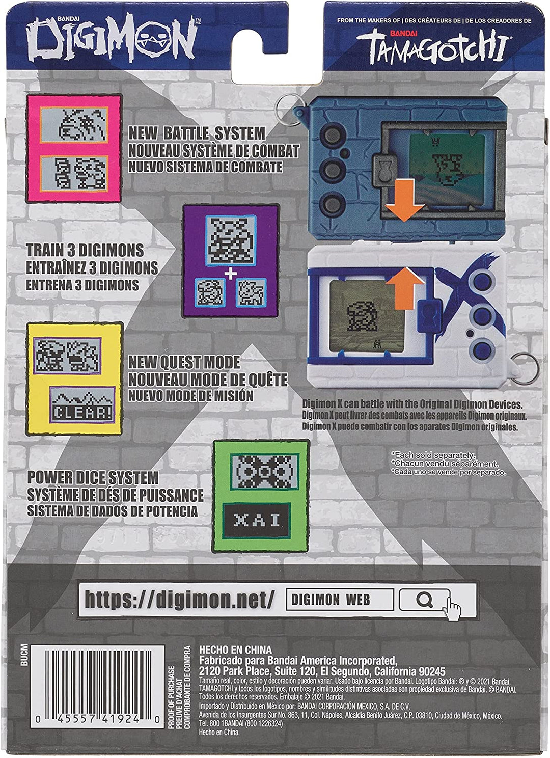 BANDAI 41924NP DigimonX (Grün &amp; Blau) – Virtuelles Monster-Haustier von Tamagotchi