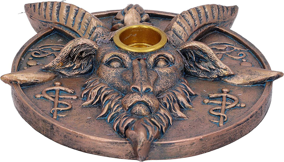 Nemesis Now Baphomet's Prayer Sabbatic Ziegen-Räucherstäbchen und Kerzenhalter, Bro
