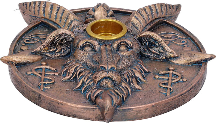 Nemesis Now Baphomet's Prayer Sabbatic Ziegen-Räucherstäbchen und Kerzenhalter, Bro