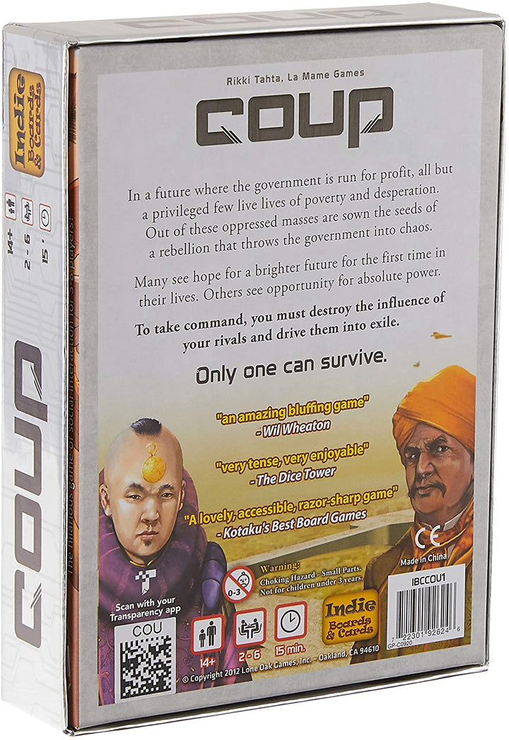 Indie Boards and Cards - Coup - Card Game