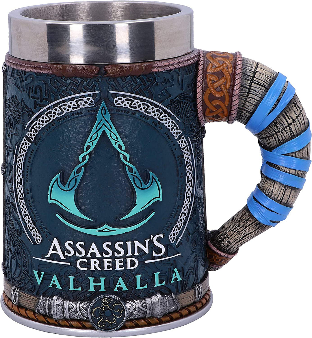 Nemesis Now B5335S0 Offiziell lizenzierter Assassins Creed Valhalla Viking-Spielkrug, Harz m. Edelstahl