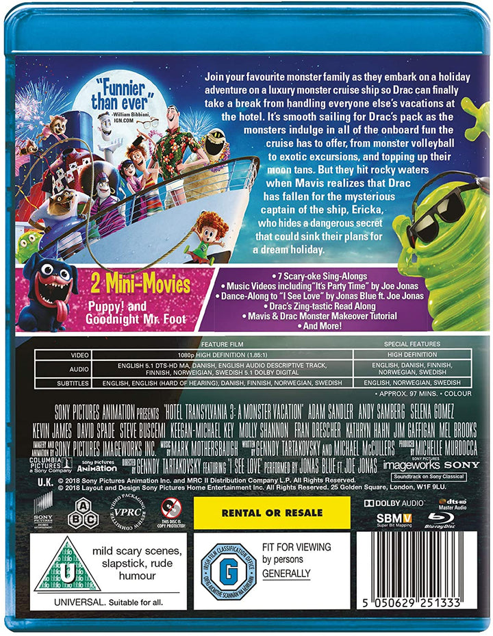 Hotel Transylvania 3 - Comedy/Family [Blu-ray]