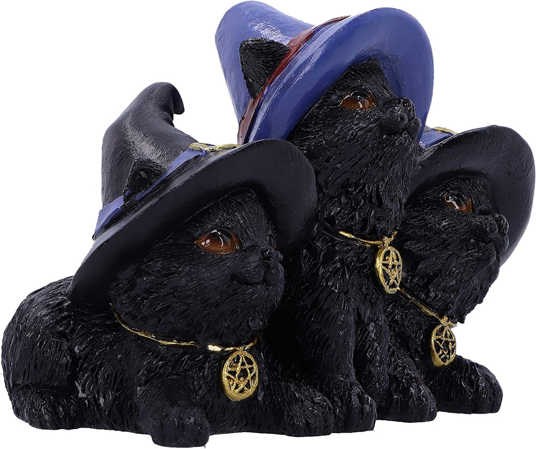 Nemesis Now Familiar Felines Black Cats in Witches Hats Figurine, 9.8cm