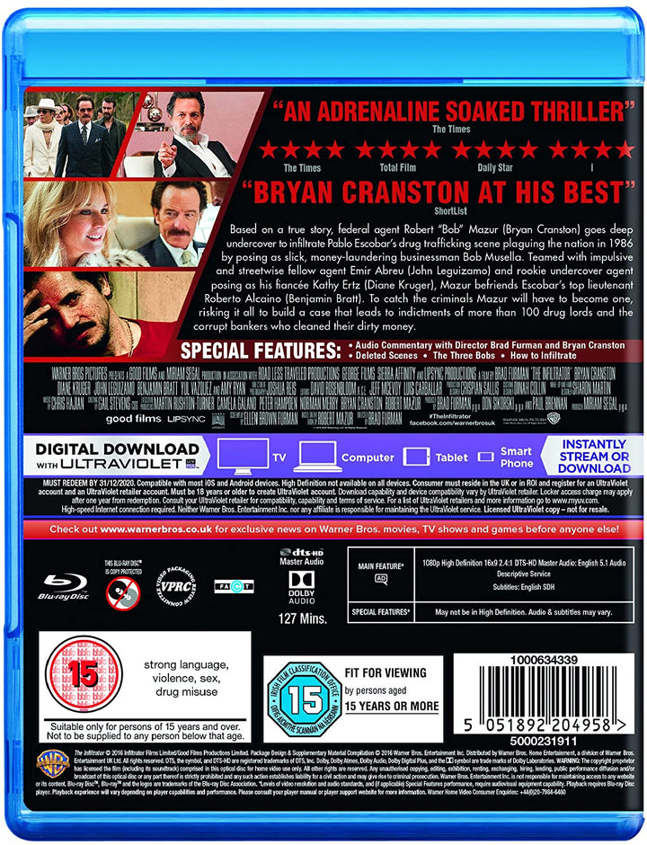 Der Infiltrator [Blu-ray + Digitaler Download] [2017] [Region Free]