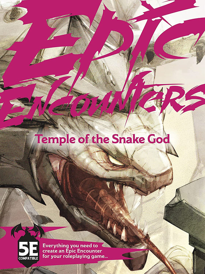 Epic Encounters: Temple of the Snake God RPG Fantasy Roleplaying Tabletop Game with 20 Detailed Miniatures, Double-Sided Game Mat, & Game Master Adventure Book with Monster Stats, 5E Compatible