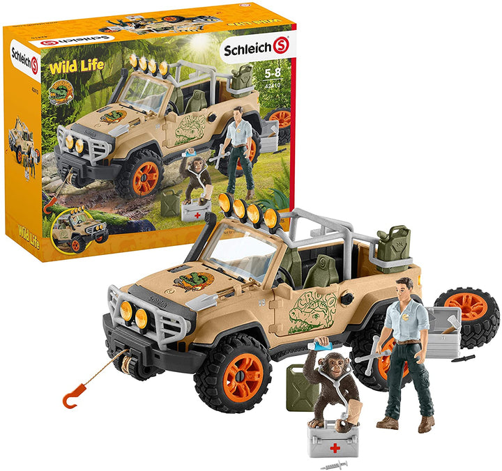 Schleich Wild Life 42410 Véhicule 4x4 avec treuil