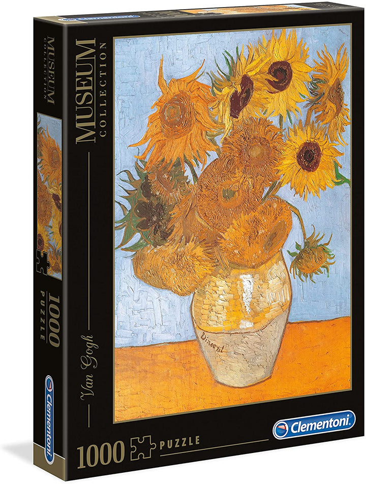 Clementoni 31438 Museum Collection Puzzle für Erwachsene und Kinder Van Gogh Sonnenblumen 1000 Teile