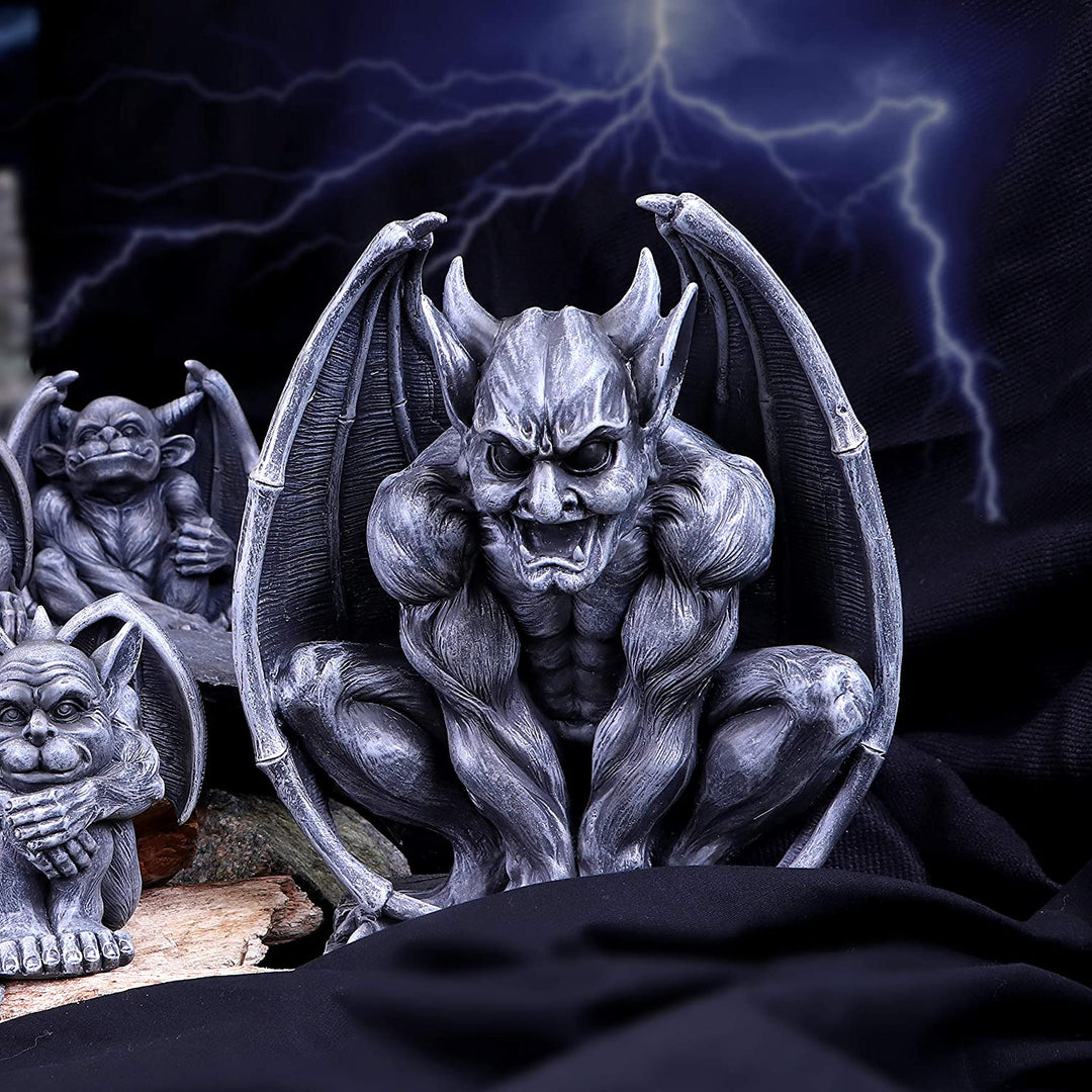 Nemesis Now Adalward Dark Black Grotesque Gargoyle Figurine, 26cm