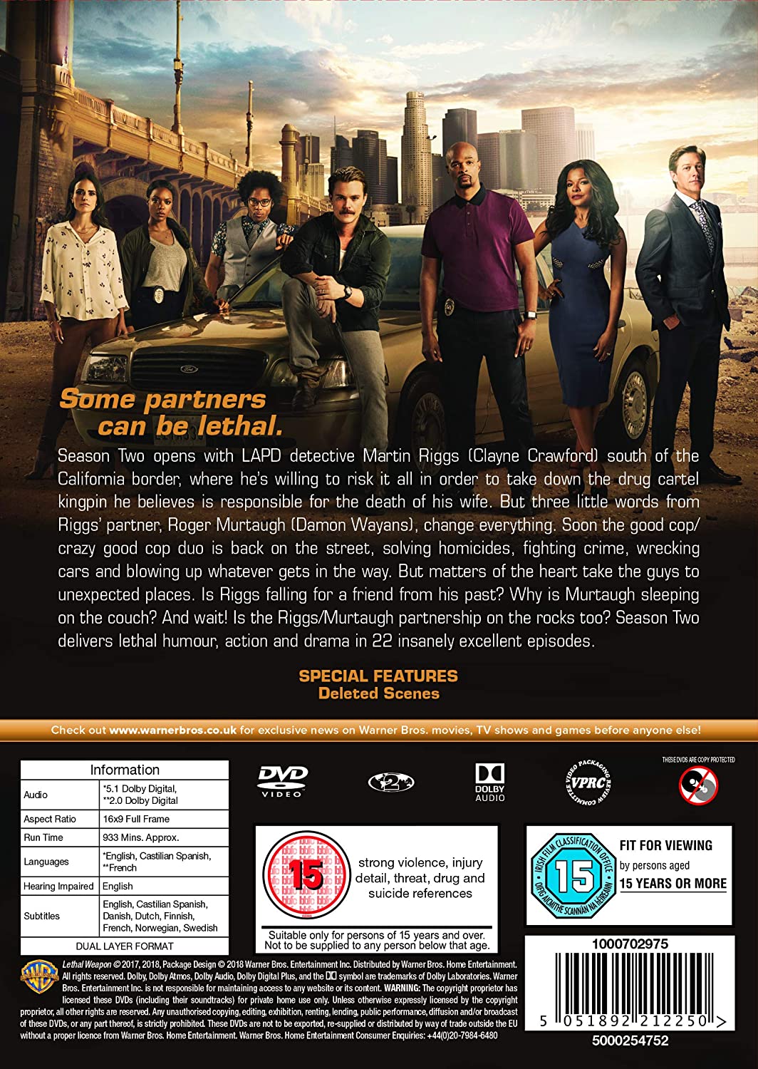 Lethal Weapon: Staffel 2 – Action [DVD]
