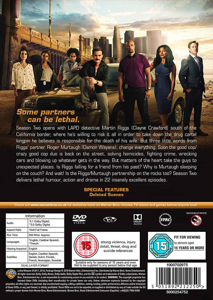 Lethal Weapon: Staffel 2 – Action [DVD]