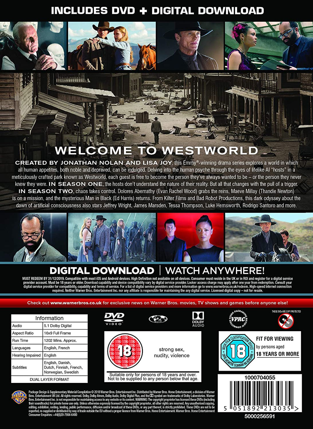 Westworld: Season 1-2 - Sci-fi [DVD]