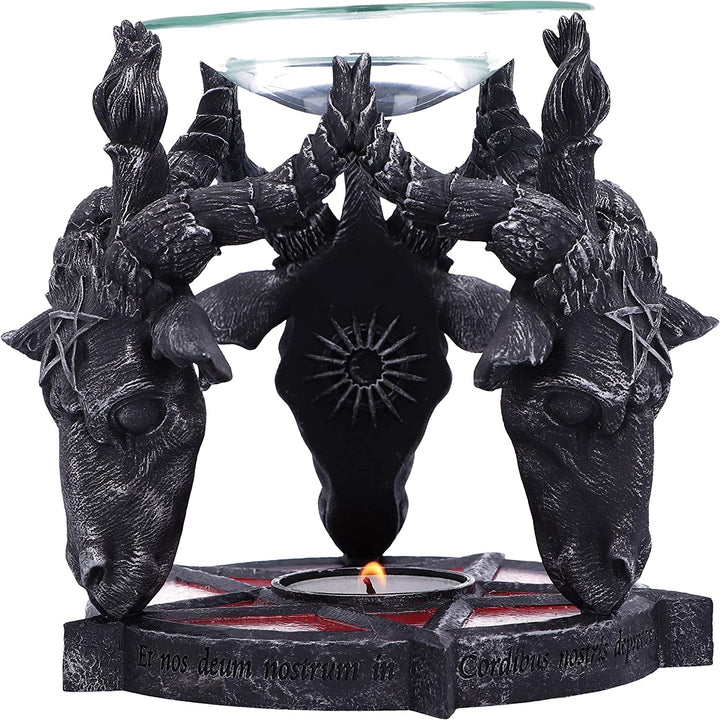 Nemesis Now B5189R0 Occult Baphomet Head Oil Burner, Black, 13.5cm