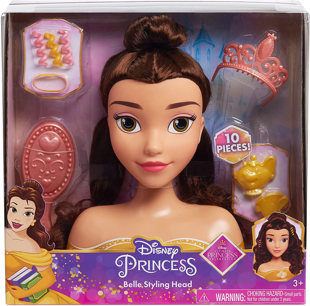 JP Disney Styling JPL87379 Disney Princess Belle Styling Head, Multi Colour