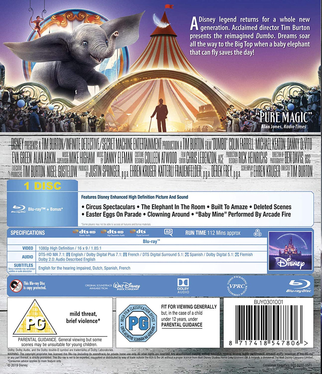 Disney's Dumbo - Family/Musical [Blu-Ray]