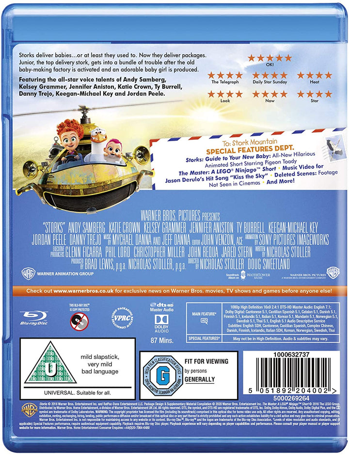 STORKS (BD/S) [2016] - Family/Comedy [Blu-ray]