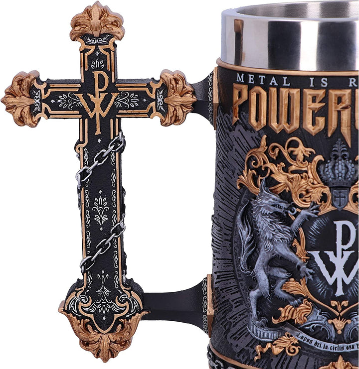 Nemesis Now Officially Licensed Powerwolf Metal is Religion Rock Band Tankard, Black