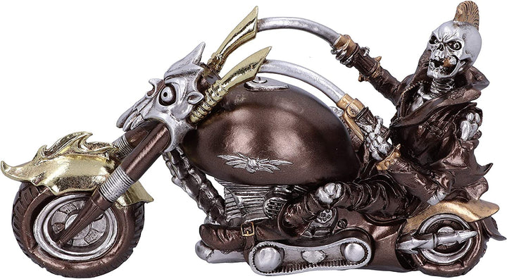 Nemesis Now Wheels of Steel 29cm Steampunk Motorcycle Skeleton Figurine.