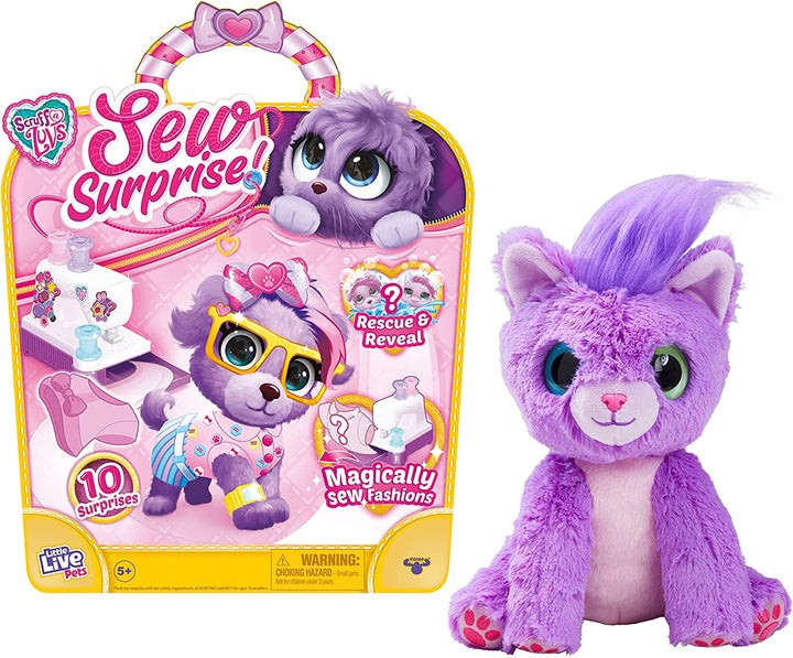 Little Live Pets Scruff-A-Luvs Sew Surprise Fashion Plush Purple Assortment (30173)