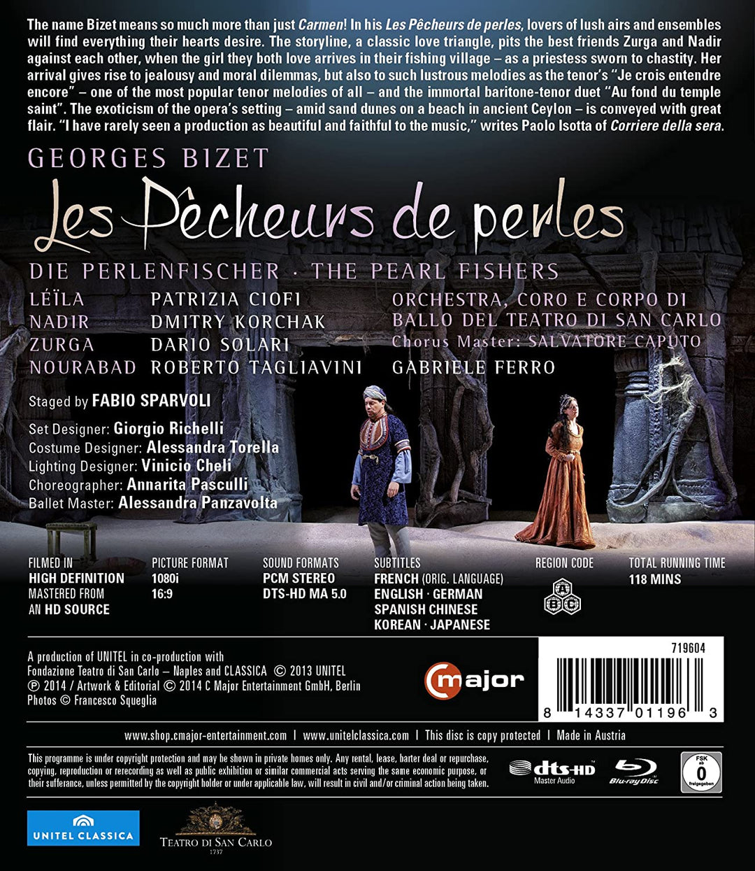 Bizet : Les Pêcheurs de perles - Die Perlenfischer / The Pearl Fishers [Blu-ray] [2016] [Region Free] [ Blu-ray]