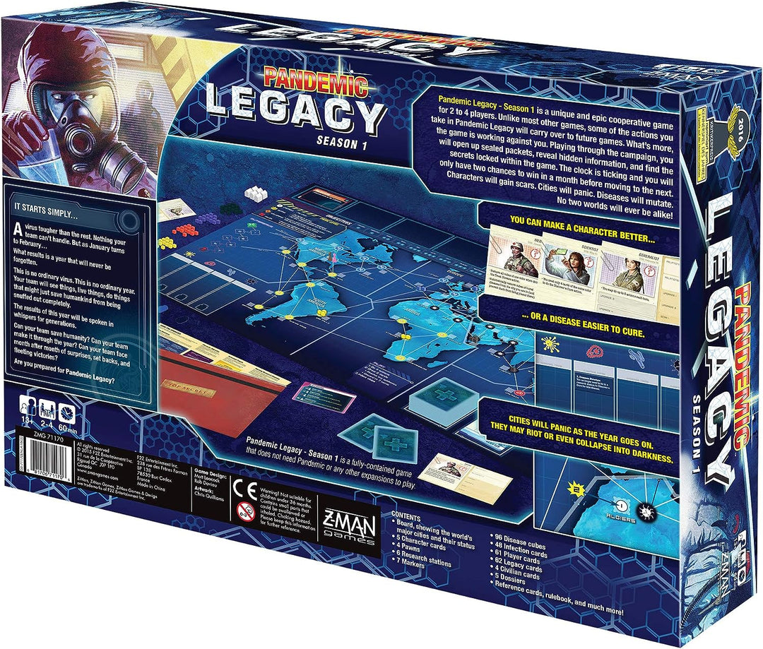 Z-Man Games | Pandemic Legacy Season 1 Blue Edition | Board Game | Ages 13+