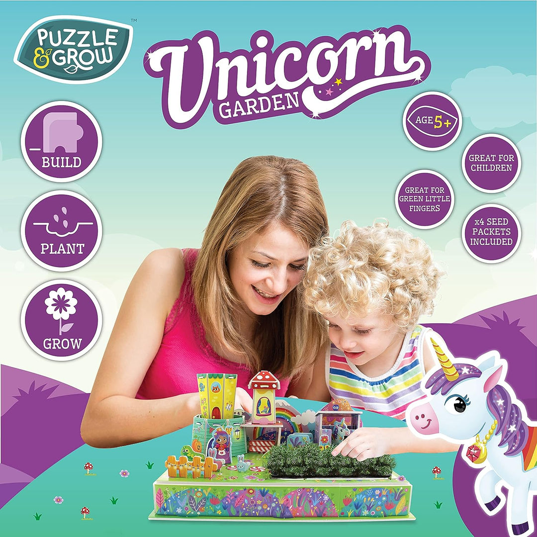 Milly & Flynn Unicorn Garden Planting Kit –?Build 3D Puzzle