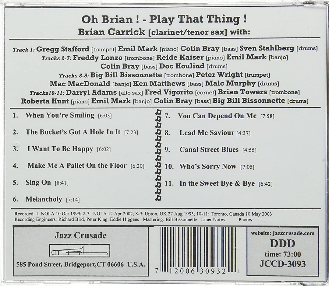 Brian Carrick and others - Oh Brian! - Play That Thing! [Audio CD]