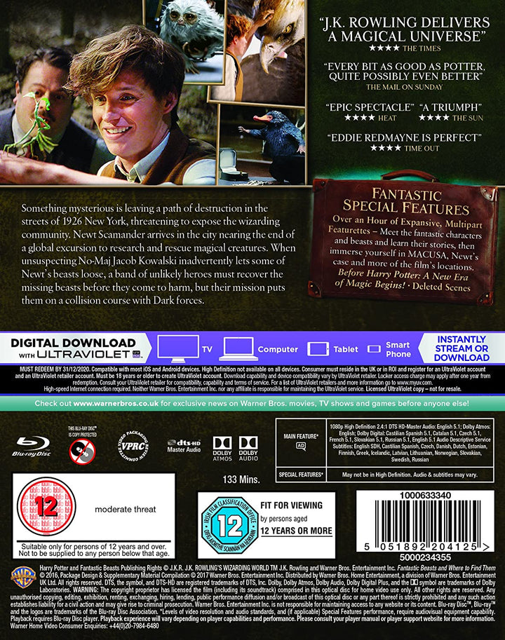 Phantastische Tierwesen und wo sie zu finden sind [Blu-ray + digitaler Download] [2016]