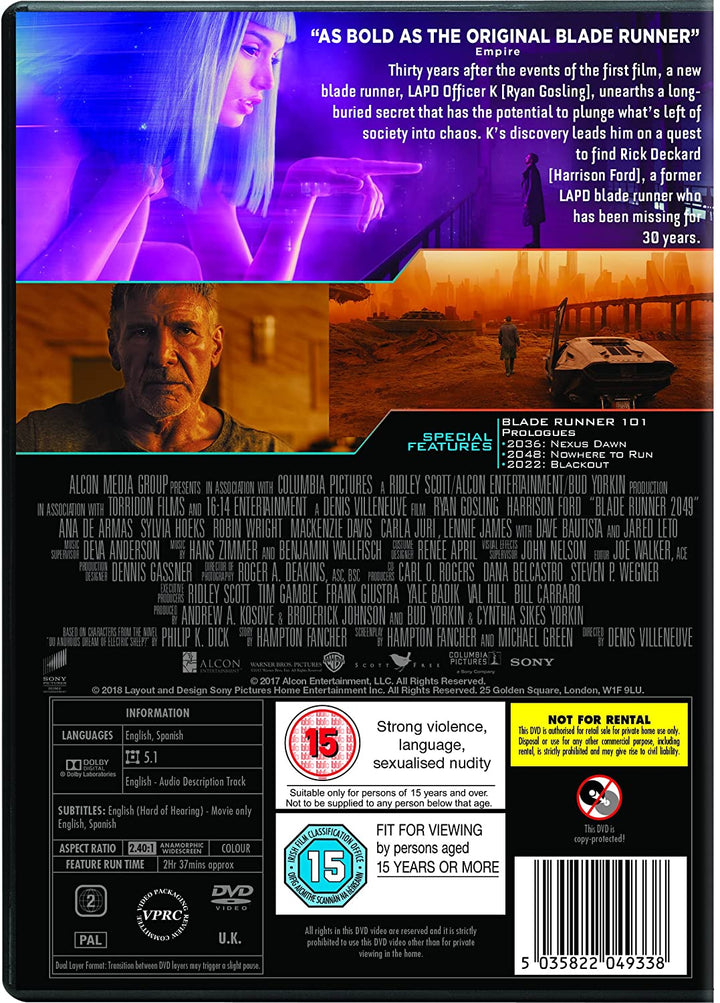 Blade Runner 2049 (2017) - Blu-ray (B0765YJL97)