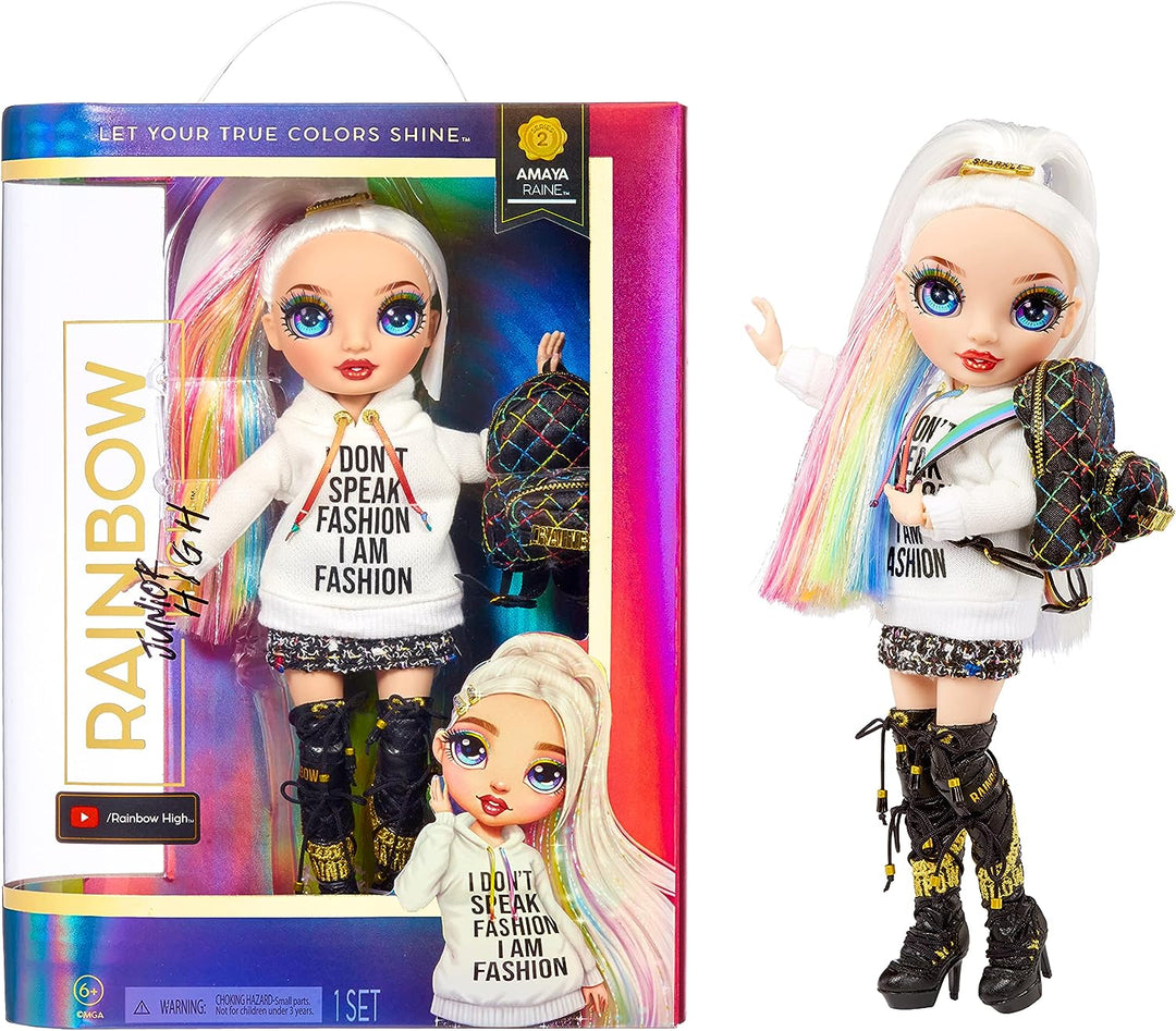 Rainbow High Junior High - AMAYA RAINE - 9"/23cm Rainbow Fashion Doll with Outfit and Accessories