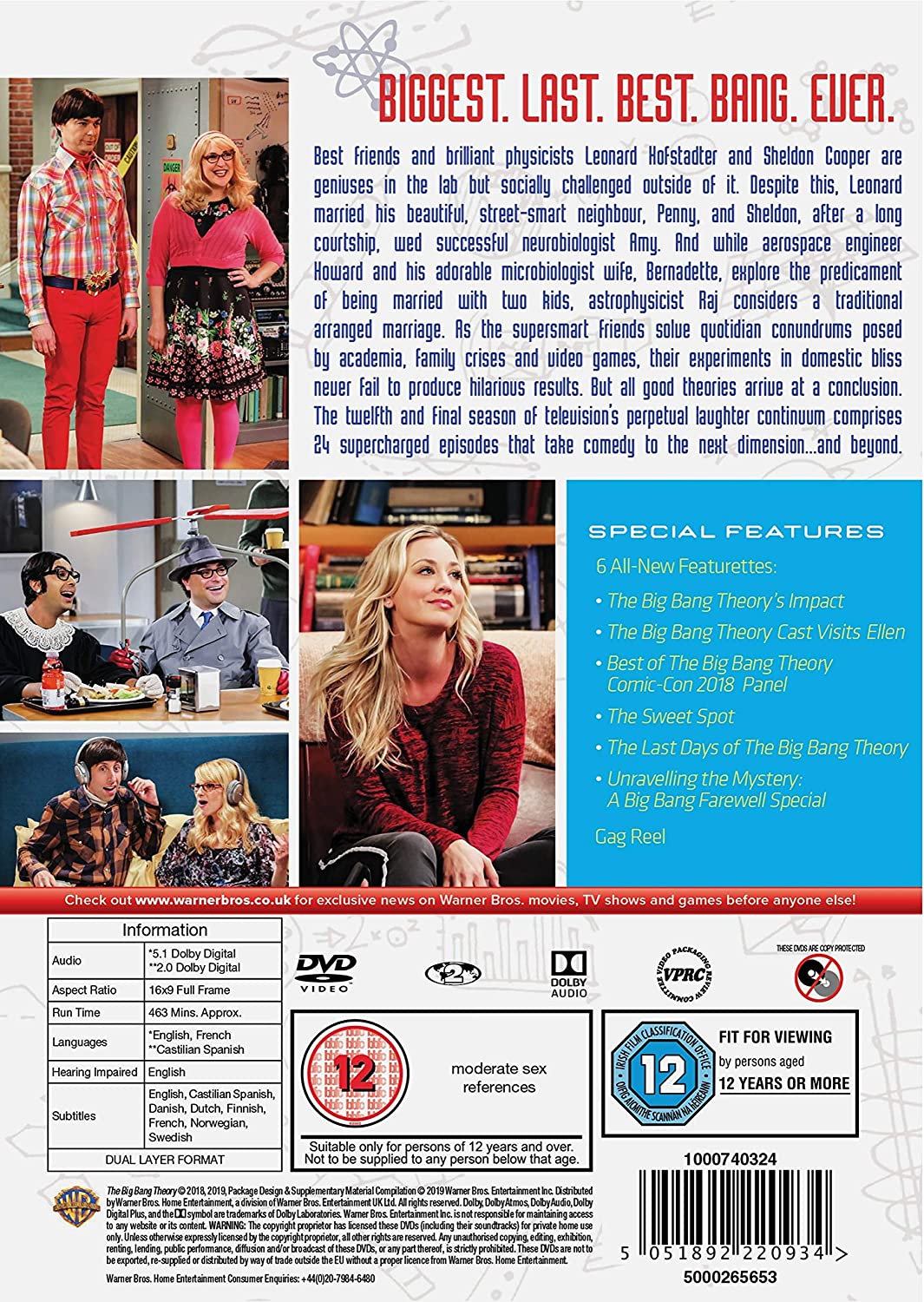 The Big Bang Theory: Season 12 [2018] [2019] - Sitcom [DVD]