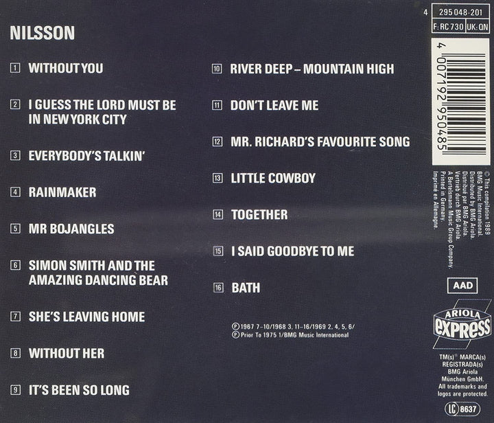 Nilsson Harry - Nilsson [Audio CD]