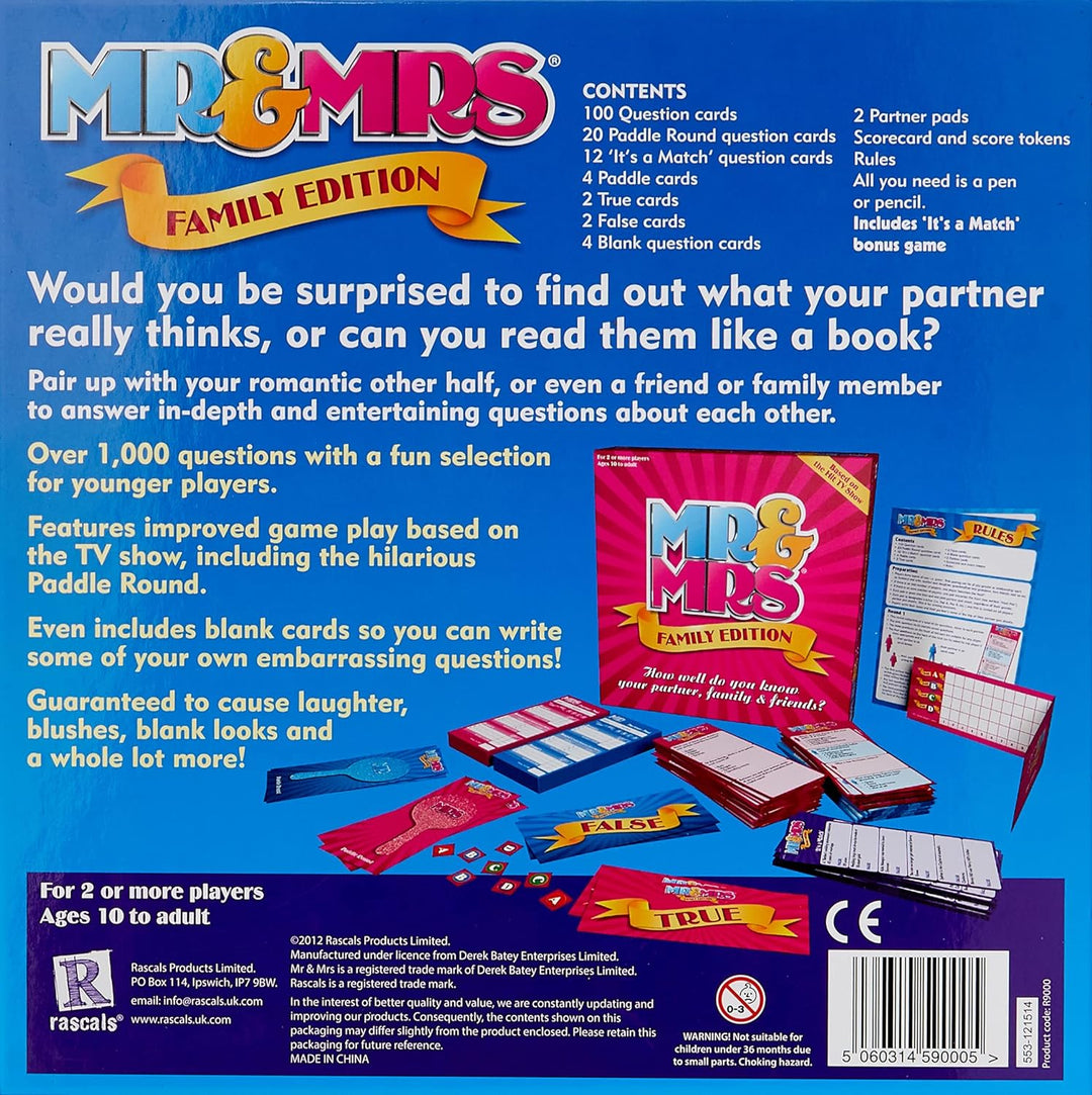 Mr & Mrs Family Edition Game