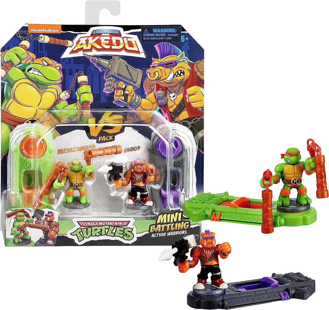 Legends Of Akedo Teenage Mutant Ninja Turtles. Mini Battling Warriors Versus Pack