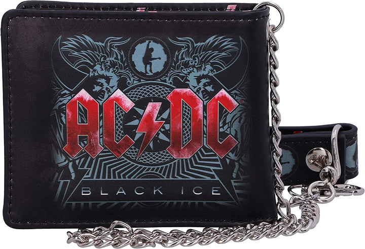 Nemesis Now Officially Licensed AC/DC Black Ice Album Embossed Wallet and Chain, 11cm