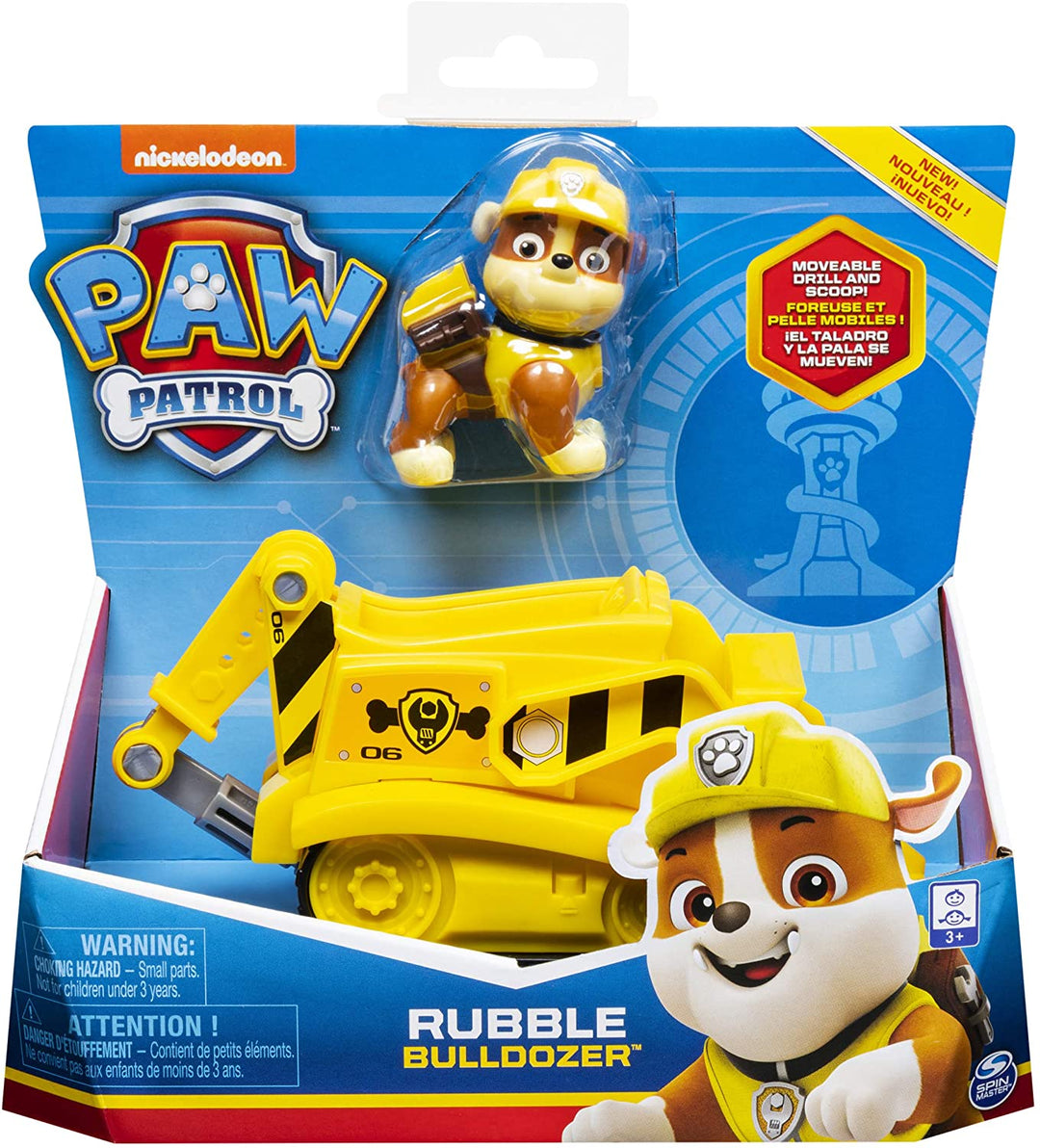Paw Patrol 6054435 Véhicule Bulldozer à décombres avec figurine à collectionner